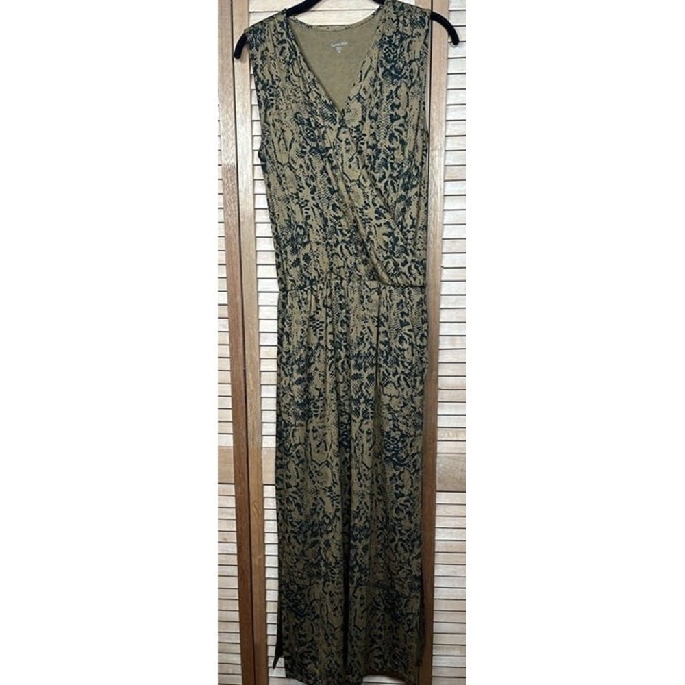 Garnet Hill Snakeskin  Faux Wrap Maxi Dress Charity Sale Item